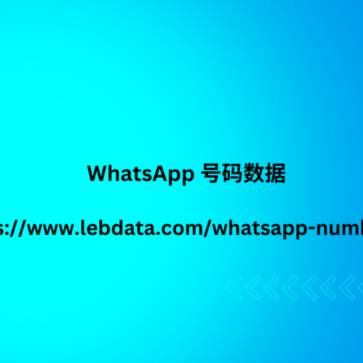 WhatsApp 号码数据