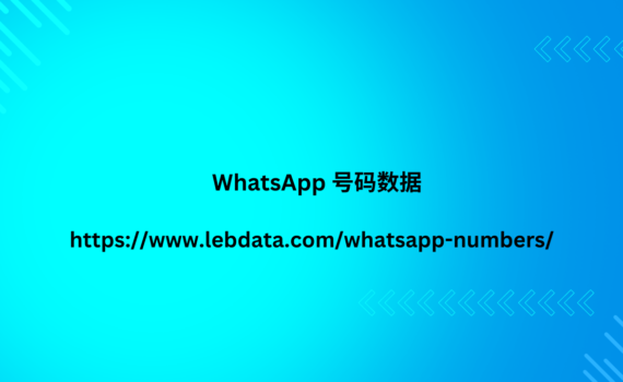 WhatsApp 号码数据