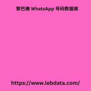 黎巴嫩 WhatsApp 号码数据库